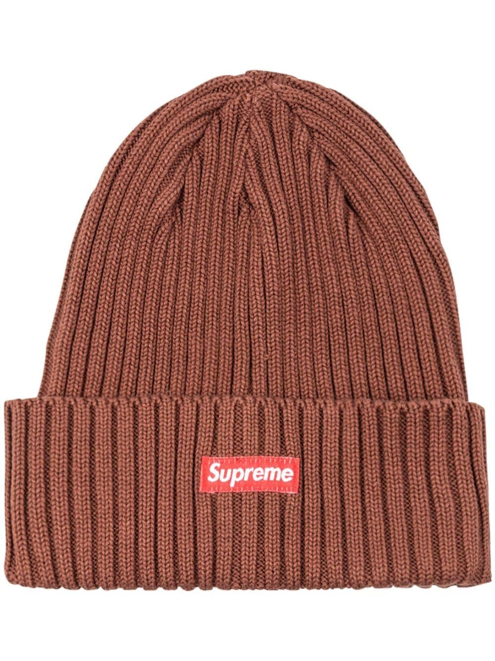 Supreme overdyed Box-Logo beanie - Brown von Supreme