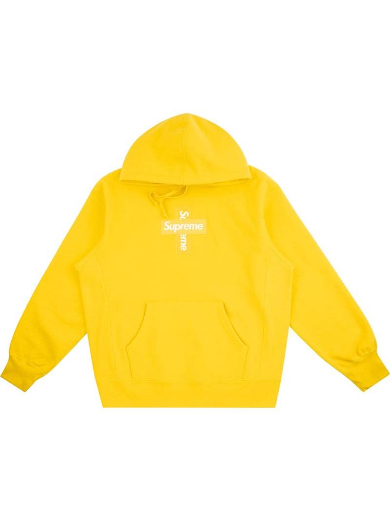 Supreme Cross Box logo-print hoodie - Yellow von Supreme