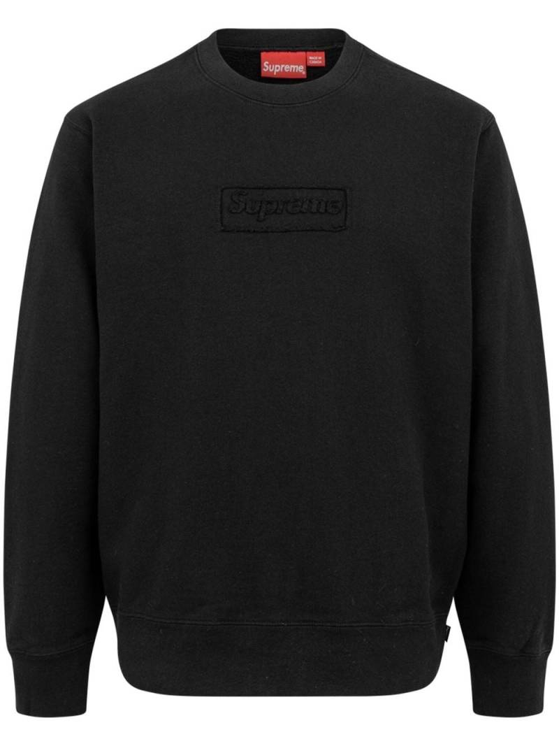 Supreme cutout logo crewneck sweatshirt - Black von Supreme