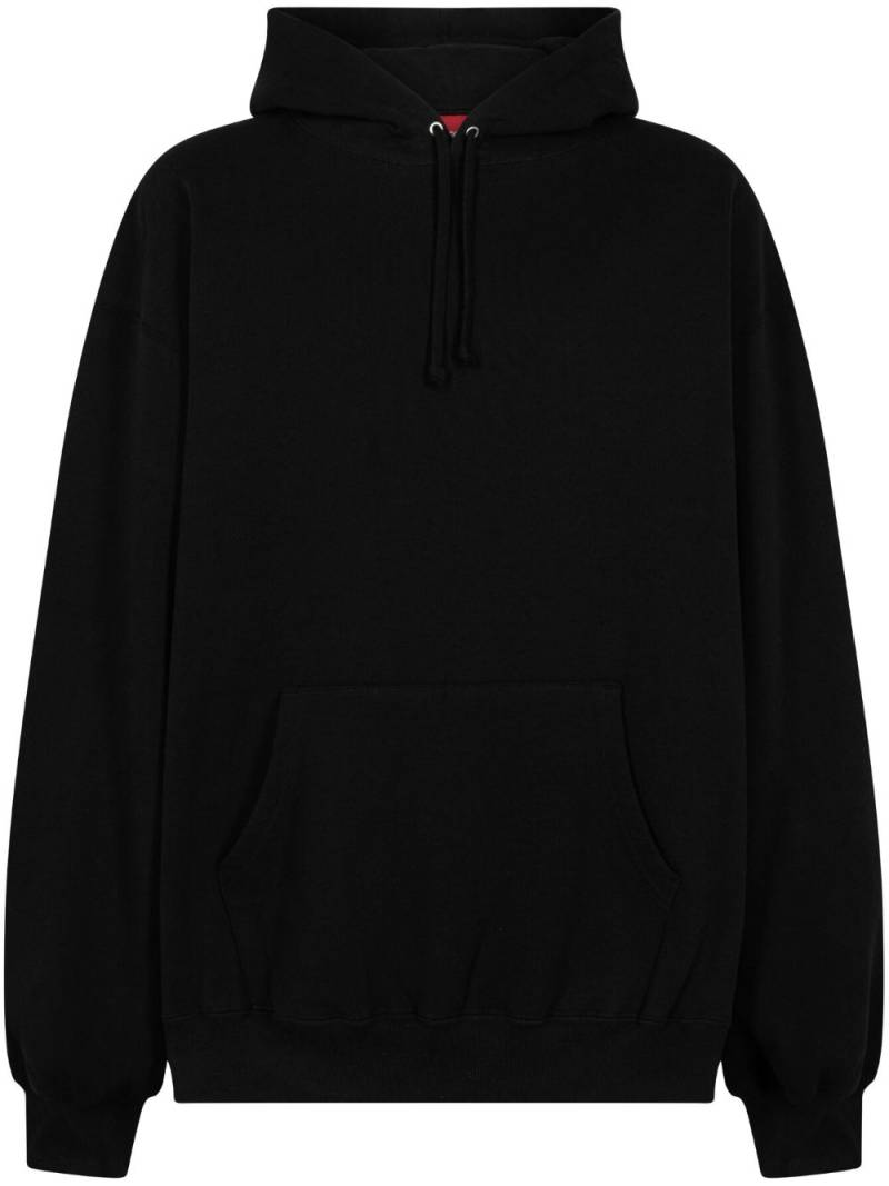 Supreme logo-appliqué cotton hoodie - Black von Supreme