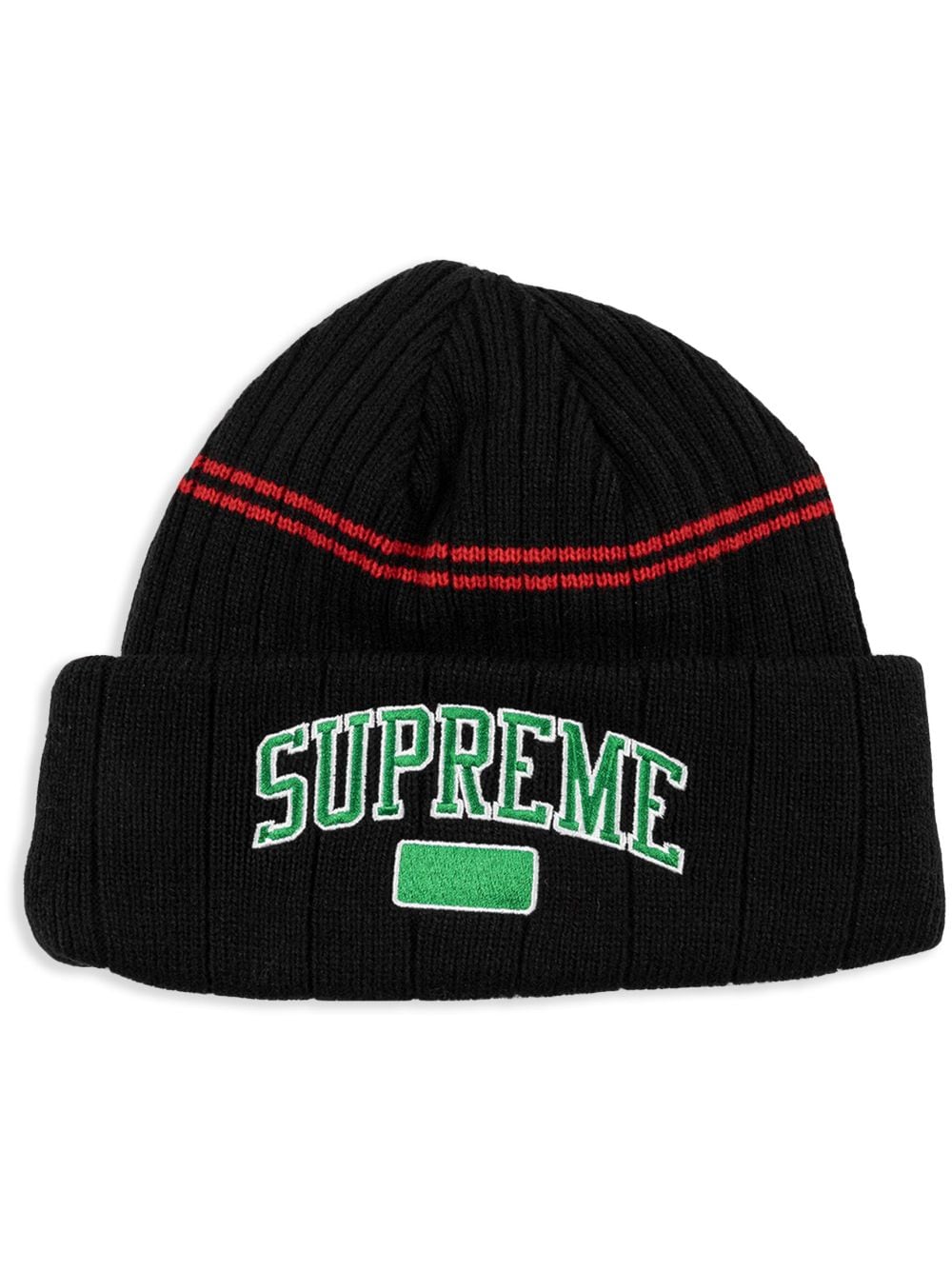 Supreme logo-embroidered beanie - Black von Supreme