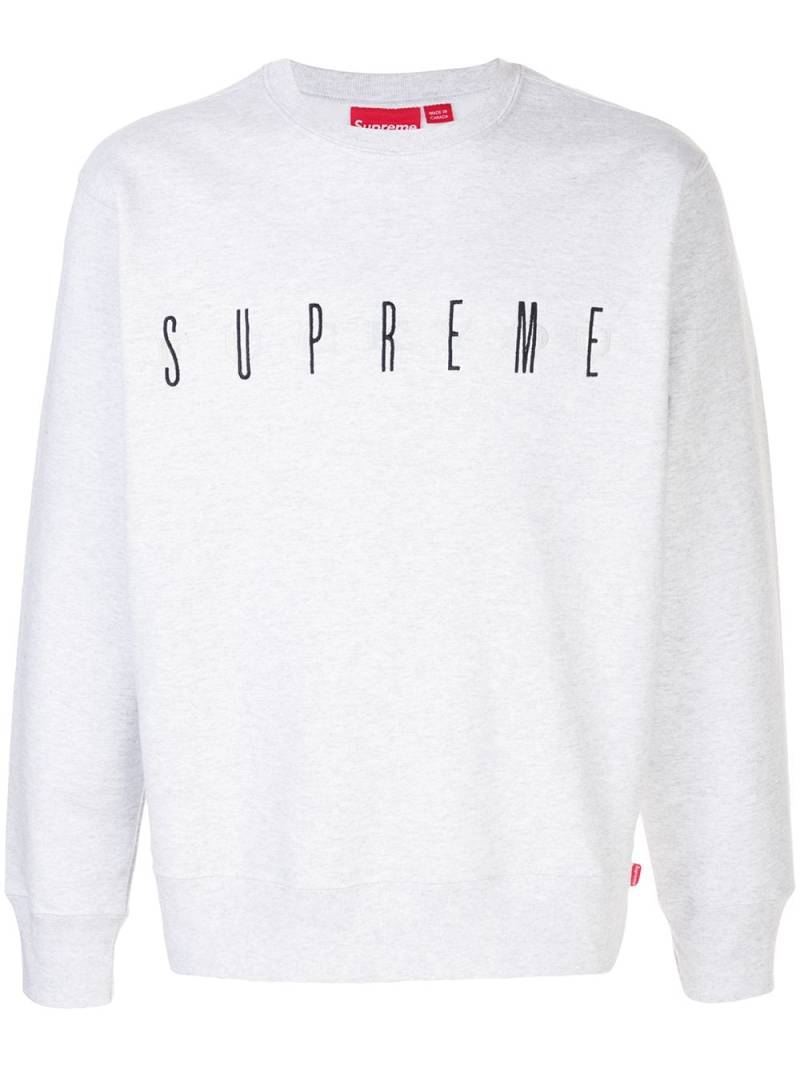 Supreme graphic-print crew neck sweatshirt - Grey von Supreme