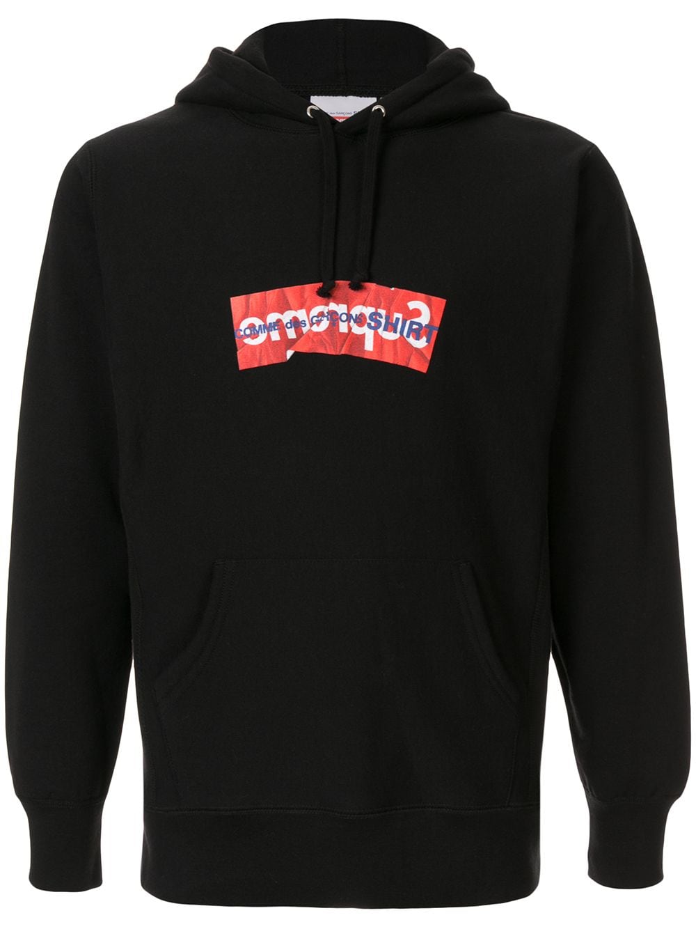 Supreme x Commes des Garçons logo-print hoodie - Black von Supreme