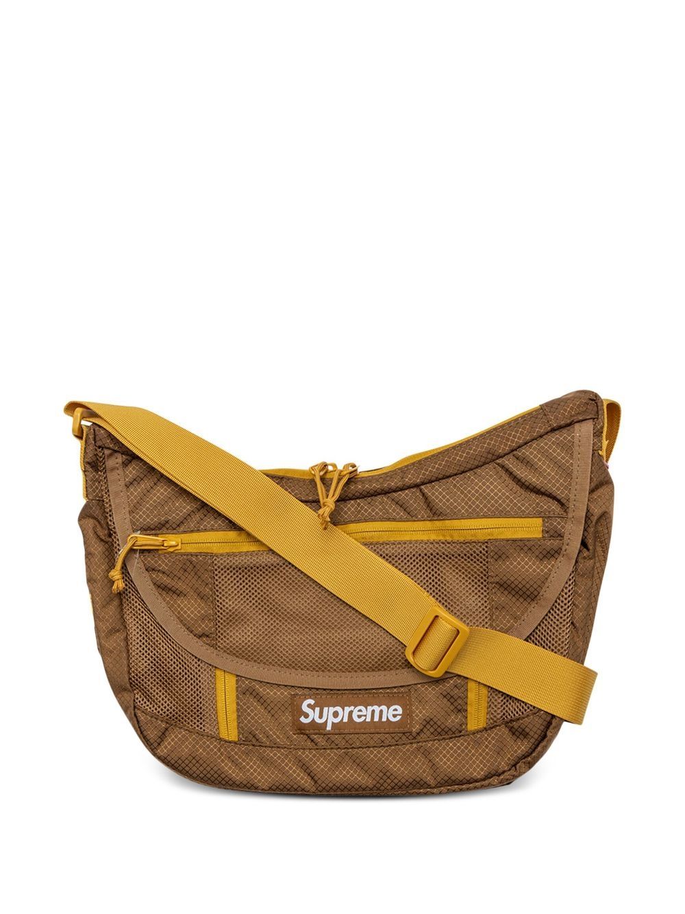 Supreme logo-patch messenger bag - Brown von Supreme