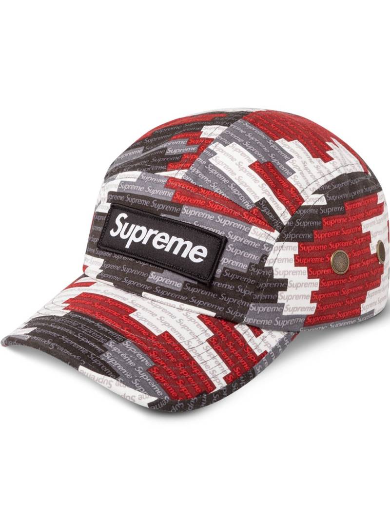 Supreme Military logo-print camp cap - Red von Supreme