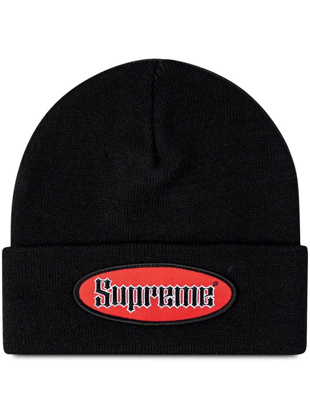 Supreme oval patch beanie - Black von Supreme