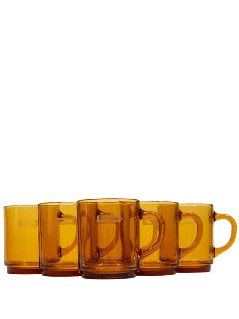 Supreme x Duralex glass mugs (set of 6) - Brown von Supreme