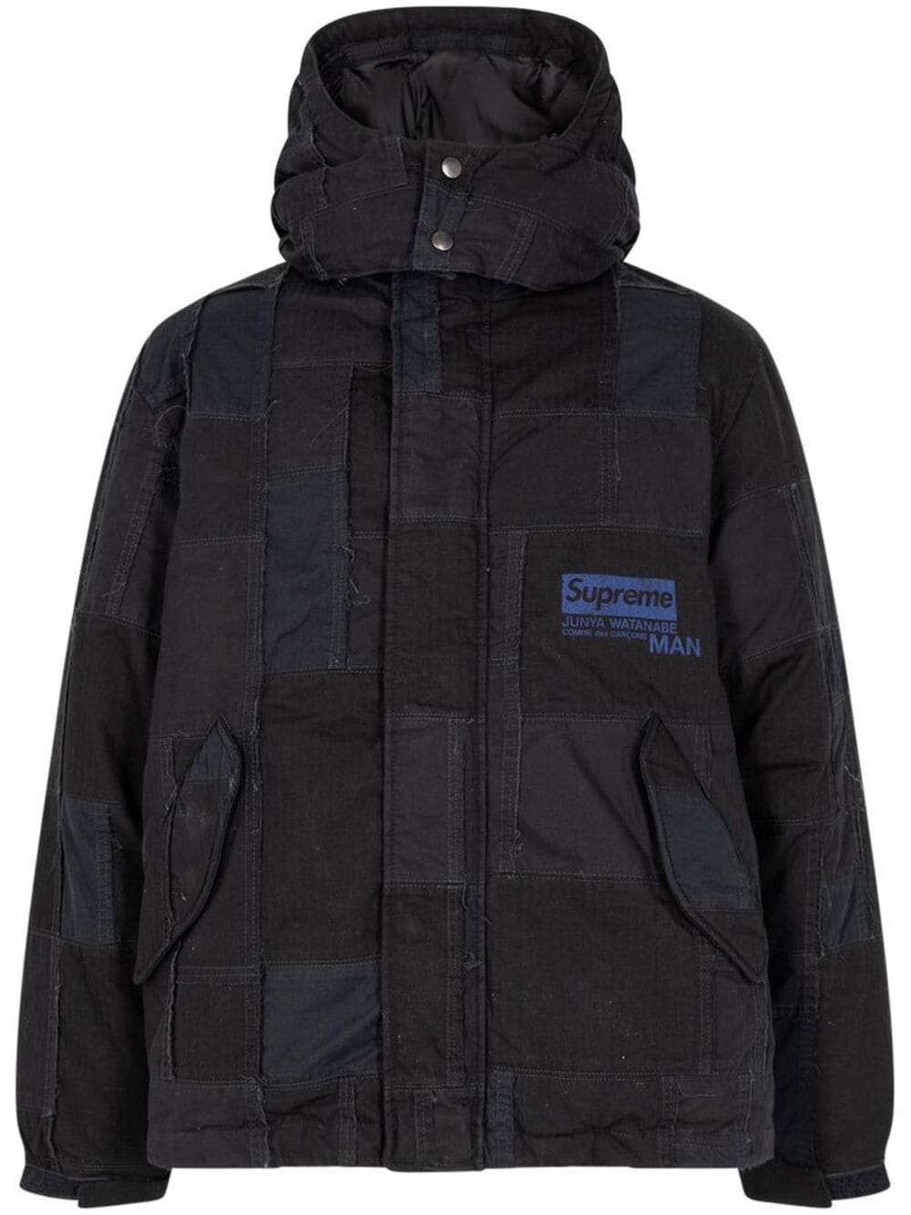 Supreme x Junya Watanabe "Comme Des Garcons" patchwork puffy jacket - Black von Supreme