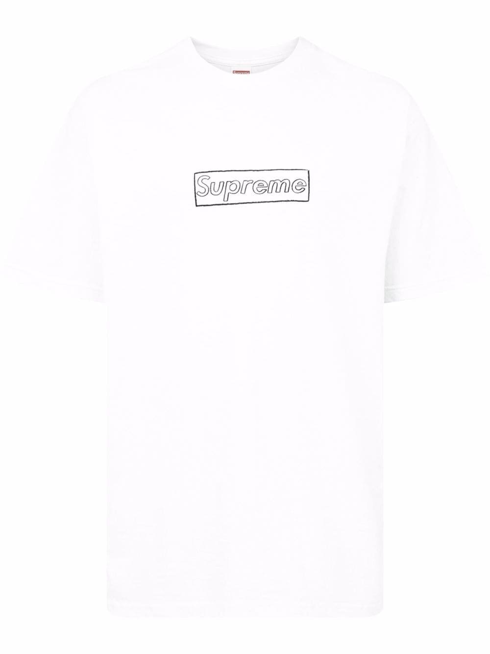 Supreme x Kaws Chalk Logo T-shirt - White von Supreme