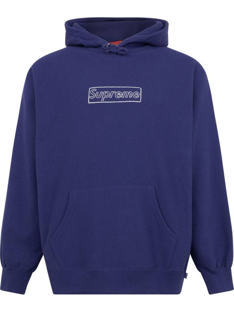 Supreme x Kaws chalk logo hoodie - Blue von Supreme