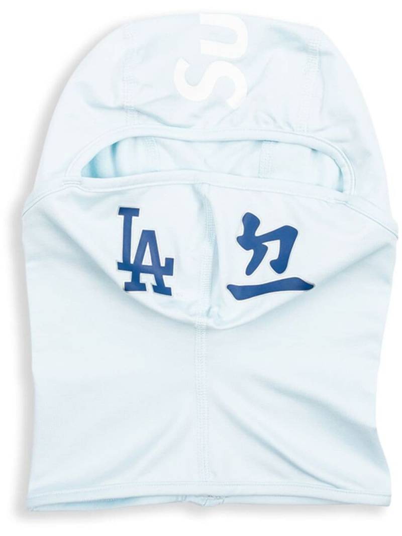 Supreme x MLB Kanji Teams "Los Angeles Dodgers - Pale Blue" lightweight balaclava von Supreme