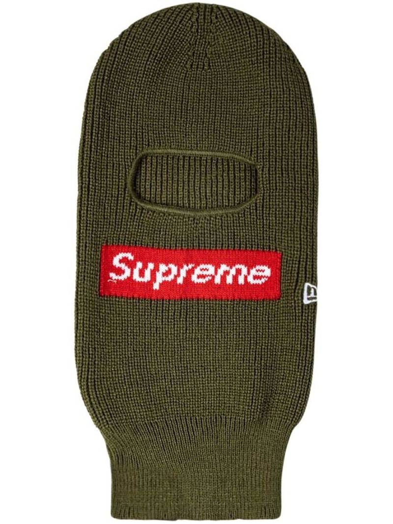 Supreme x New Era Box Logo knitted balaclava - Green von Supreme