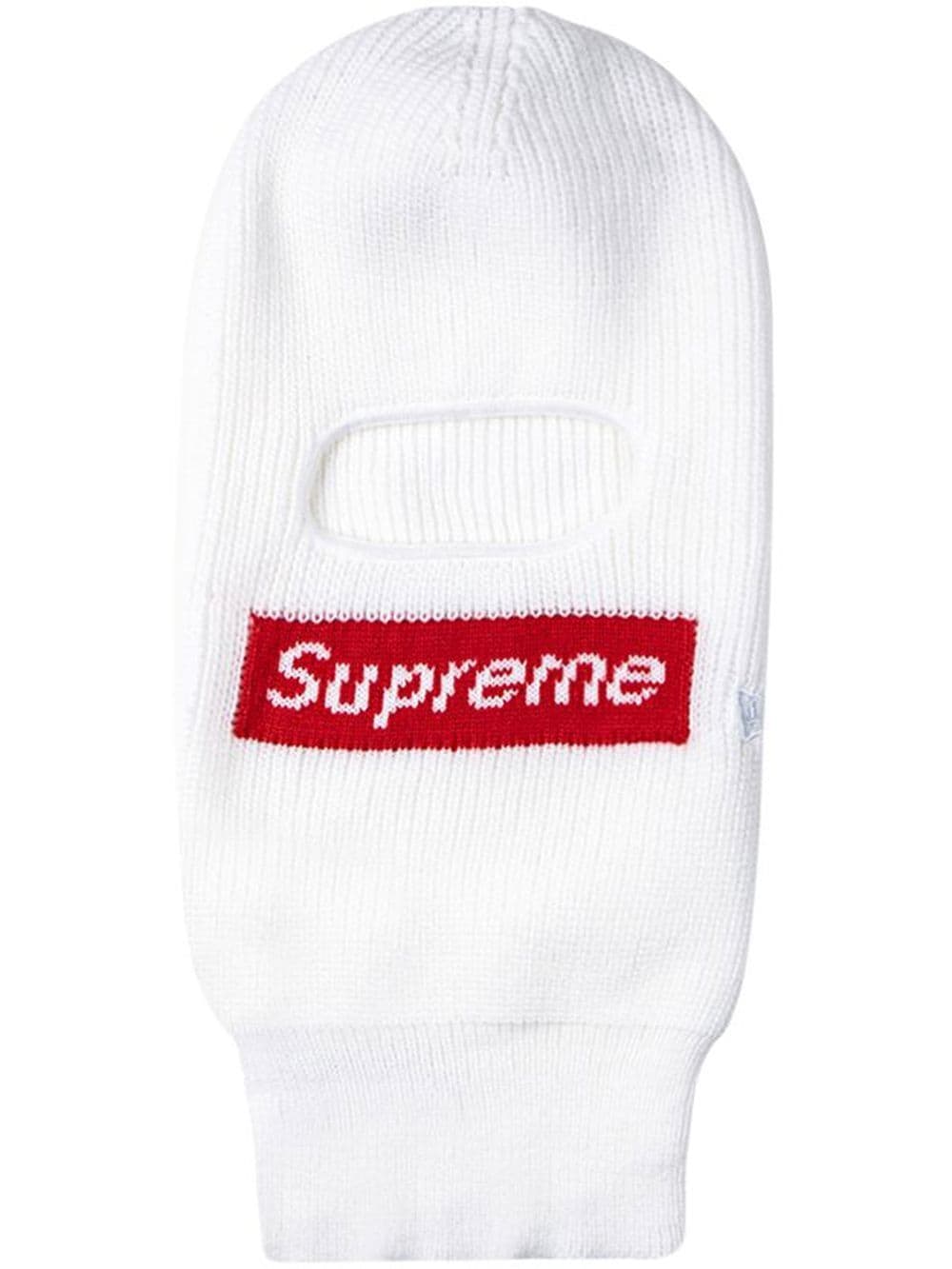 Supreme x New Era Box Logo knitted balaclava - White von Supreme