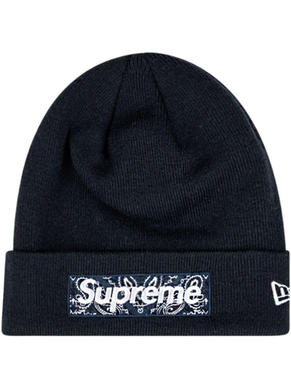 Supreme x New Era logo beanie - Blue von Supreme