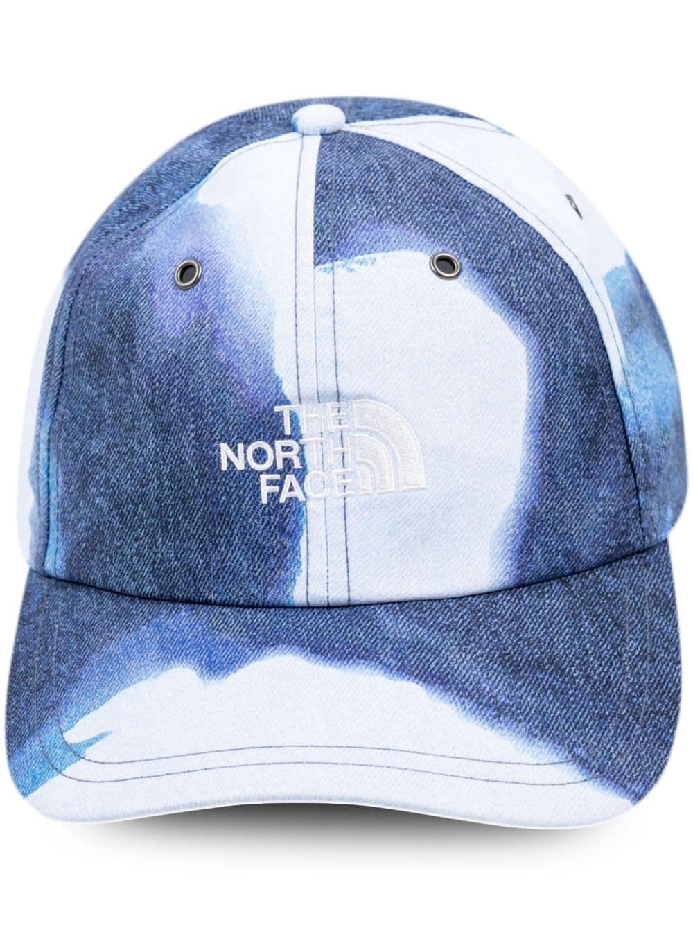 Supreme x The North Face bleached denim print 6-panel cap - Blue von Supreme