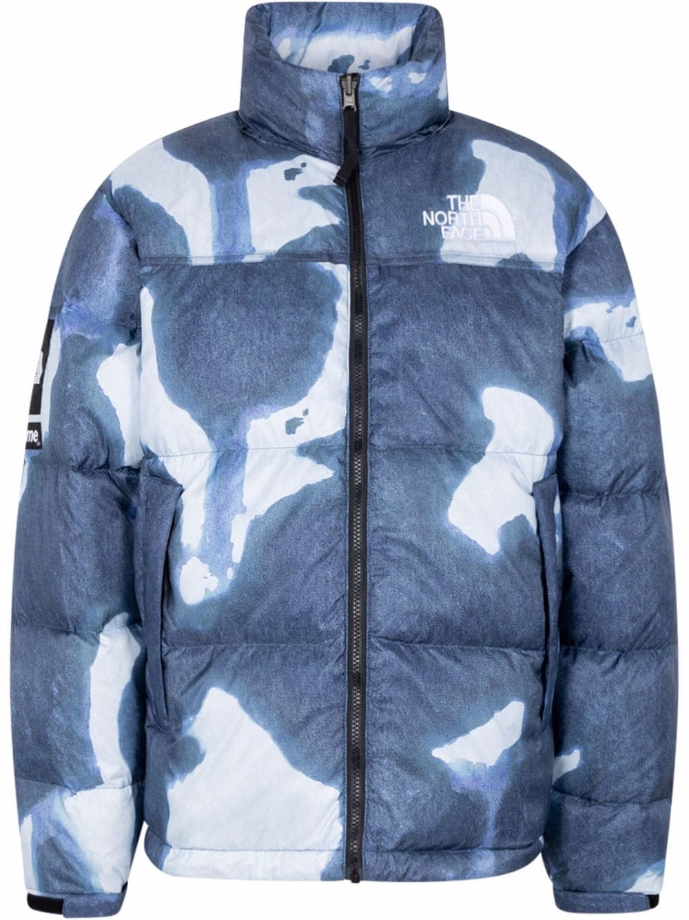 Supreme x The North Face bleached denim print Nuptse jacket - Blue von Supreme