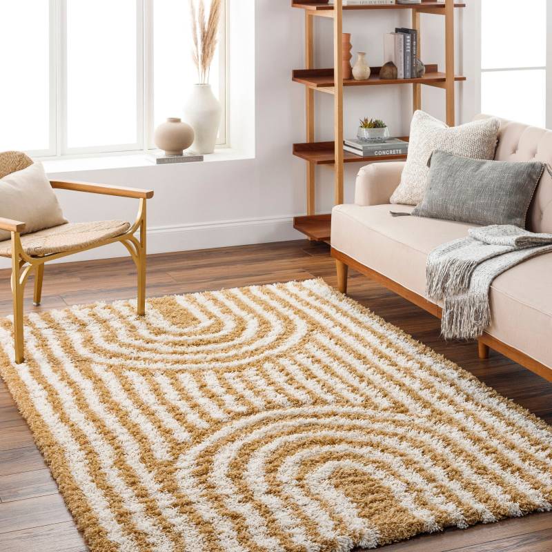 Livabliss Hochflor-Teppich »TRAKAI«, rechteckig, 52 mm Höhe, Flauschig, Langflor, Weich, Boho Wohnzimmerteppich, Grau von Livabliss