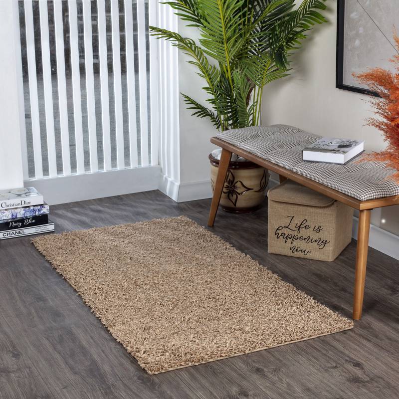 Livabliss Hochflor-Teppich »BORACAY«, rechteckig, 37 mm Höhe, Flauschig, Langflor, Weich, Wohnzimmer Flurteppich, Grau von Livabliss
