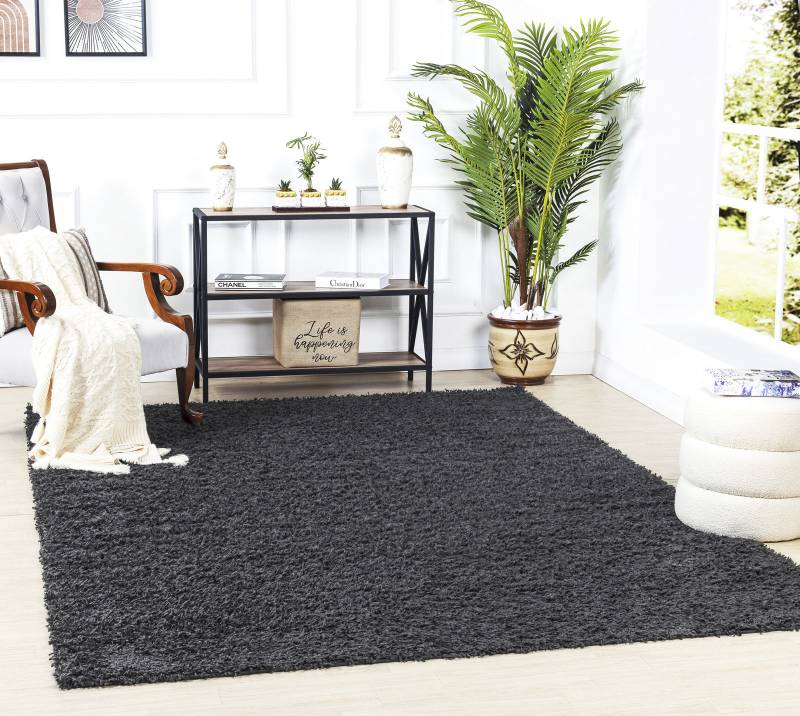 Livabliss Hochflor-Teppich »BORACAY«, rechteckig, 37 mm Höhe, Flauschig, Langflor, Weich, Wohnzimmer Flurteppich, Grau von Livabliss