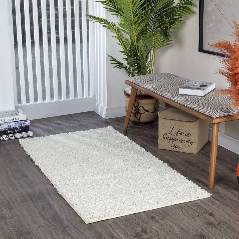 Livabliss Hochflor-Teppich »BORACAY«, rechteckig, 37 mm Höhe, Flauschig, Langflor, Weich, Wohnzimmer Flurteppich, Grau von Livabliss