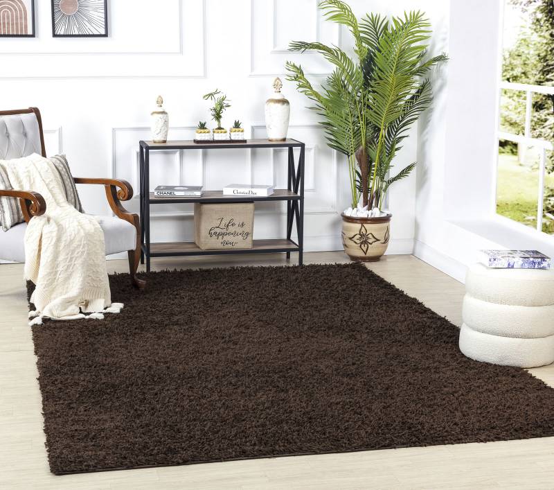 Livabliss Hochflor-Teppich »BORACAY«, rechteckig, 37 mm Höhe, Flauschig, Langflor, Weich, Wohnzimmer Flurteppich, Grau von Livabliss
