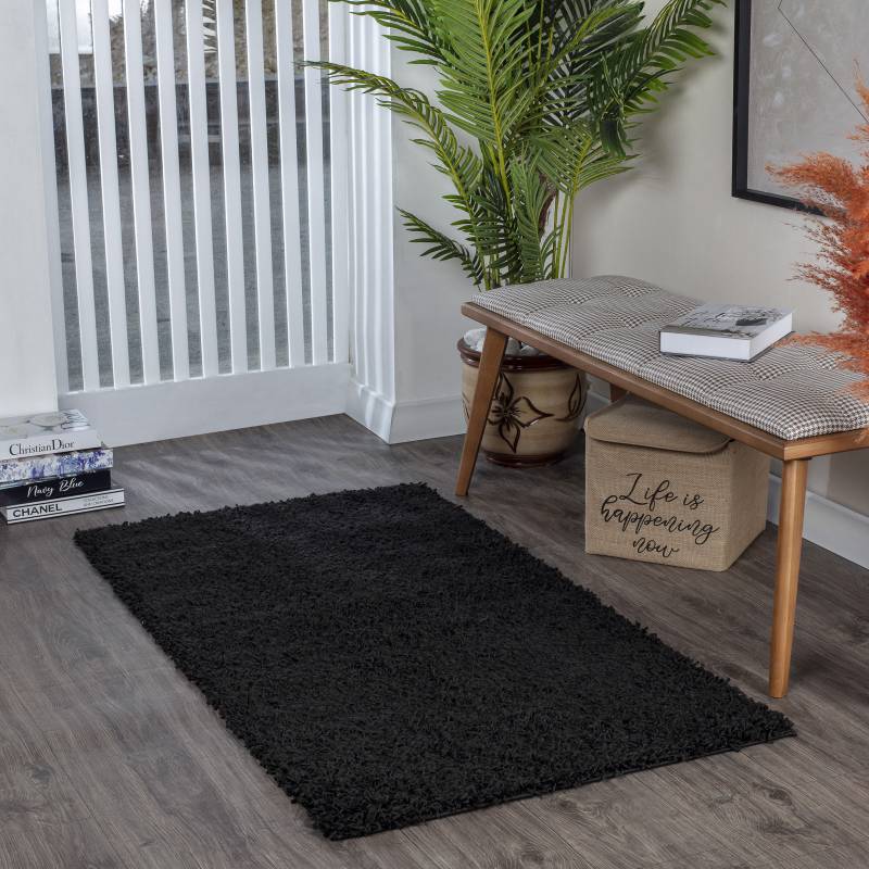 Livabliss Hochflor-Teppich »BORACAY«, rechteckig, 37 mm Höhe, Flauschig, Langflor, Weich, Wohnzimmer Flurteppich, Grau von Livabliss
