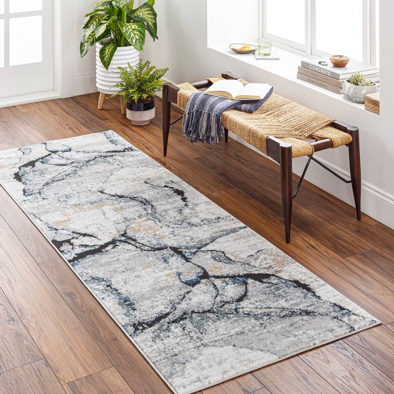 Livabliss Teppich »BERLIN«, rechteckig, 10 mm Höhe, Moderner Designerteppich in Marmor Optik, Kurzflor Wohnzimmerteppich von Livabliss
