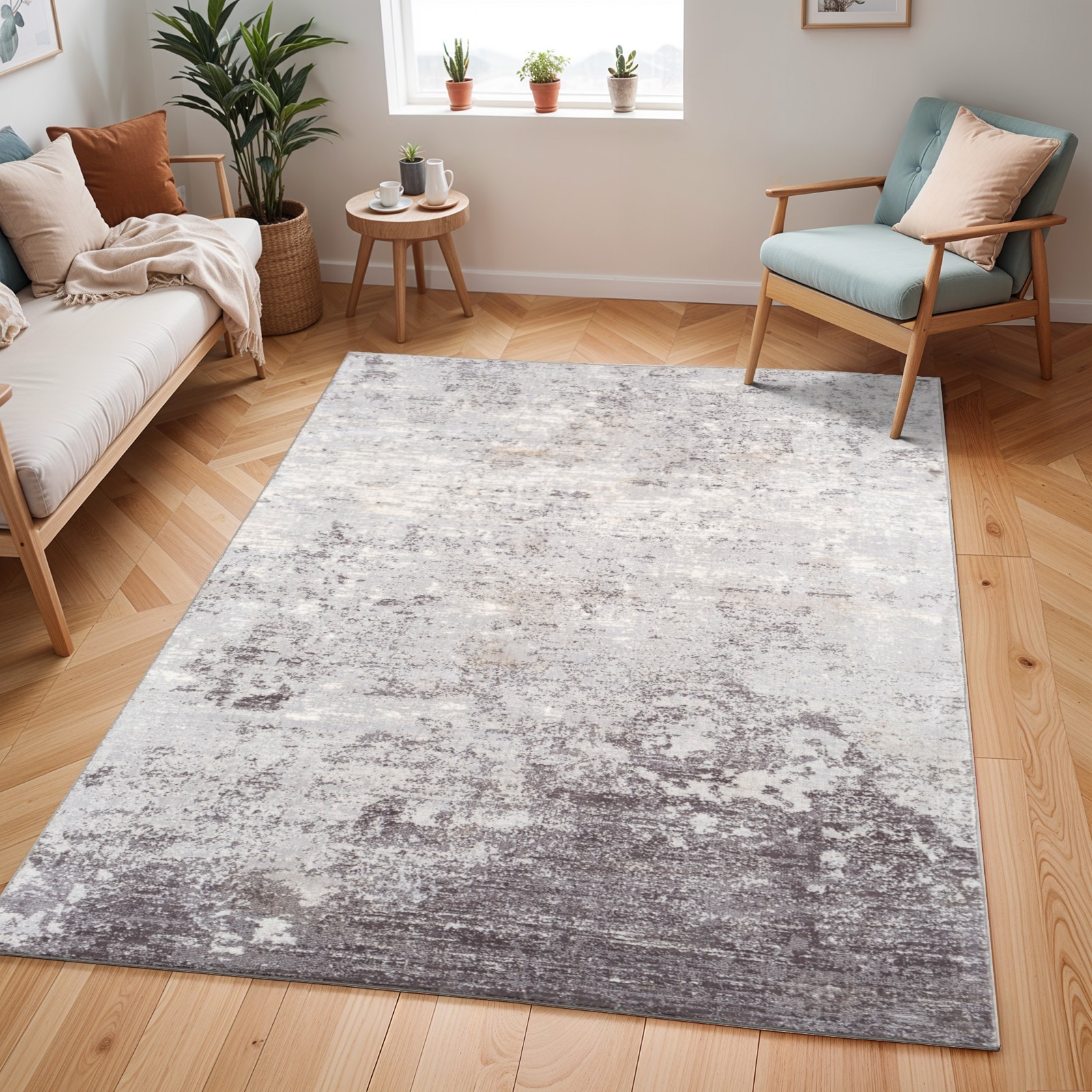 Livabliss Teppich »BANGKOK«, rechteckig, 9 mm Höhe, Designerteppich in Marmor Optik, Kurzflor Wohnzimmerteppich/Läufer von Livabliss