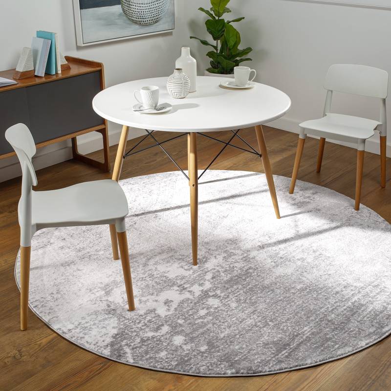 Livabliss Teppich »BANGKOK«, rund, 9 mm Höhe, Designerteppich in Marmor Optik, Kurzflor Wohnzimmerteppich/Läufer von Livabliss