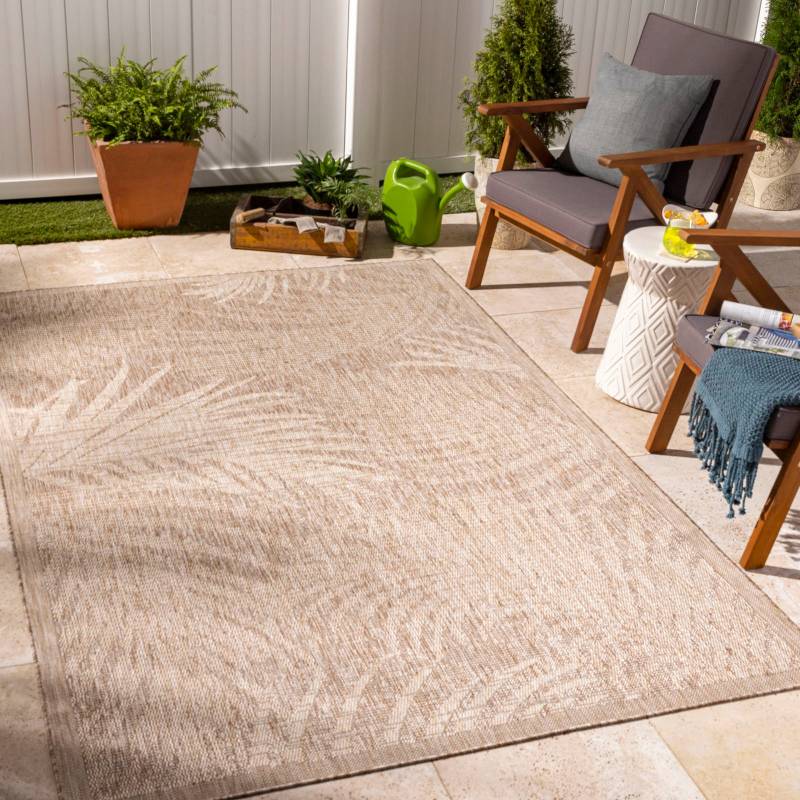 Livabliss Teppich »LINZ«, rechteckig, 4 mm Höhe, Teppich In- /Outdoor Boho Jute-Optik, Balkon, Terrasse, Garten, Beige von Livabliss