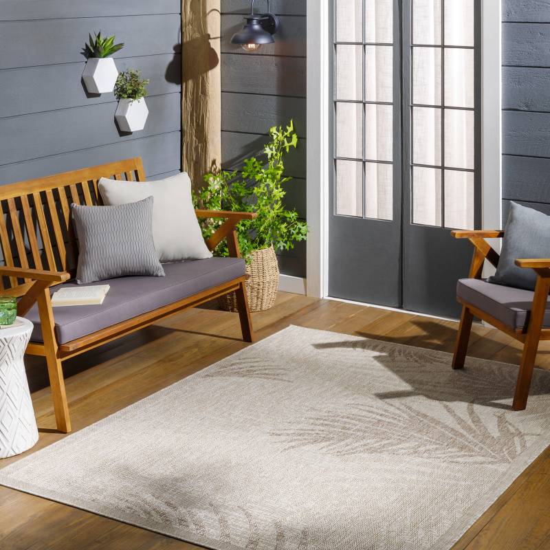 Livabliss Teppich »LINZ«, rechteckig, 4 mm Höhe, Teppich In- /Outdoor Boho Jute-Optik, Balkon, Terrasse, Garten, Beige von Livabliss