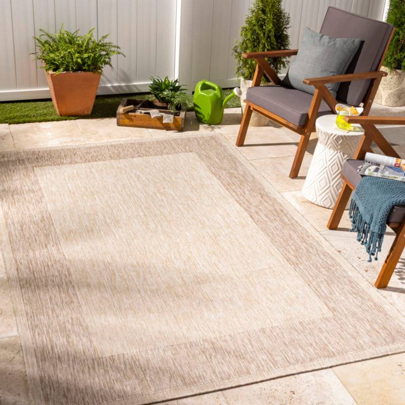 Livabliss Teppich »MELILLA«, rechteckig, 4 mm Höhe, Teppich In- /Outdoor Boho Jute-Optik, Balkon, Terrasse, Garten, Beige von Livabliss