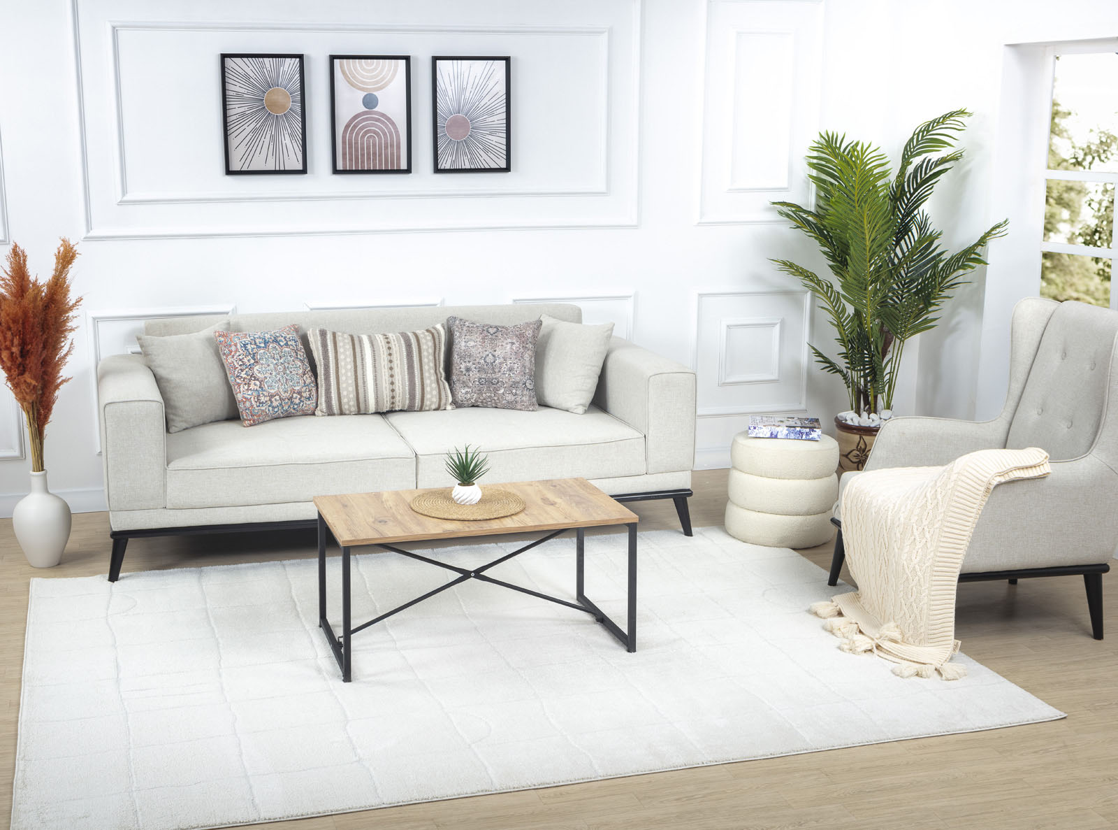 Livabliss Teppich »BUSAN«, rechteckig, 14 mm Höhe, Skandi Design, Modern Boho Kurzflor Wohnzimmerteppich, Schlafzimmer Livabliss Teppich »BUSAN«, rechteckig, 14 mm Höhe, Skandi Design, Modern Boho Kurzflor Wohnzimmerteppich, Schlafzimmer von Livabliss