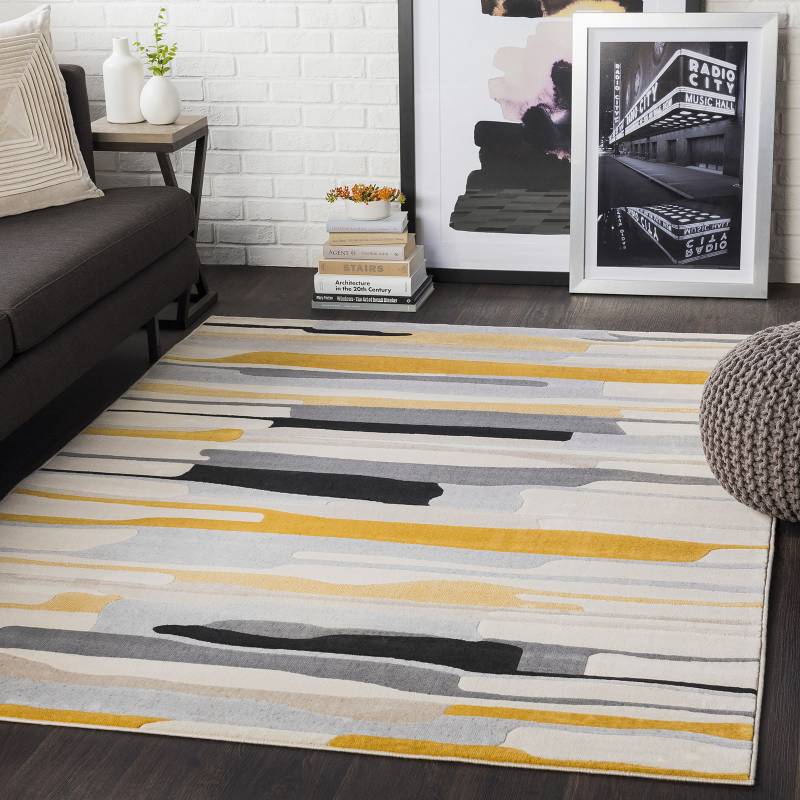 Livabliss Teppich »HOUSTON«, rechteckig, 11 mm Höhe, Skandi Design, Modern Boho Kurzflor Wohnzimmerteppich, Schlafzimmer von Livabliss