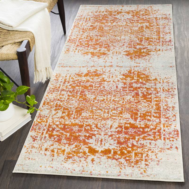 Livabliss Teppich »SYRACUSA«, rechteckig, 12 mm Höhe, Kurzflor Orientteppich, Wohnzimmer, Schlafzimmer, Orange von Livabliss