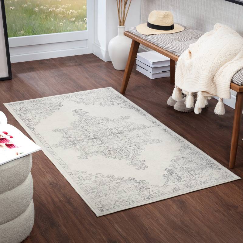 Livabliss Teppich »KOTA«, rechteckig, 9 mm Höhe, Vintage Orientteppich, Kurzflor Boho Wohnzimmerteppich, Läufer von Livabliss