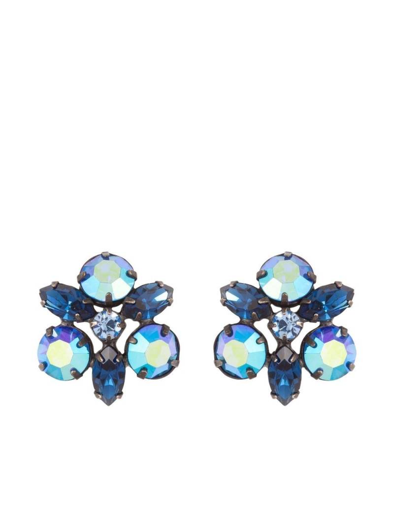 Susan Caplan Vintage 1950s crystal-embellished clip-on earrings - Blue von Susan Caplan Vintage