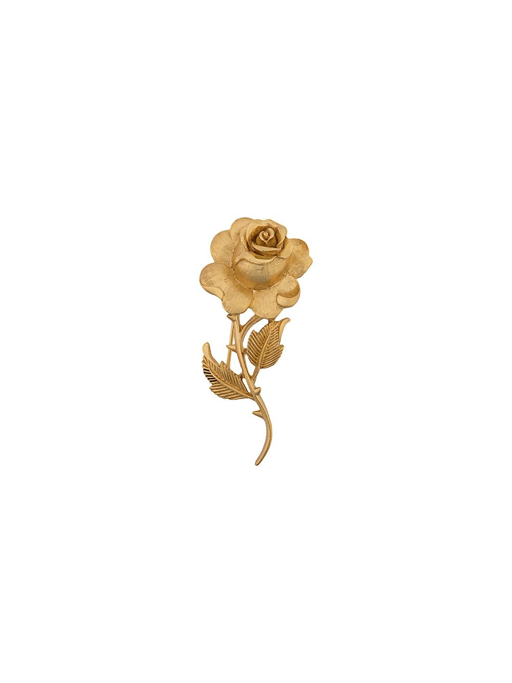 Susan Caplan Vintage 1960's Trifari rose brooch - Gold von Susan Caplan Vintage