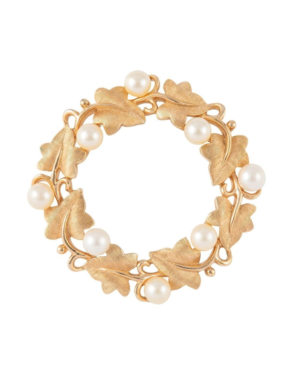 Susan Caplan Vintage 1960s Trifari pearl-embellished brooch - Gold von Susan Caplan Vintage