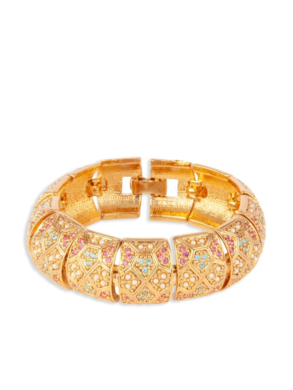 Susan Caplan Vintage 1980s D'Orlan Swarovski crystal bracelet - Gold von Susan Caplan Vintage