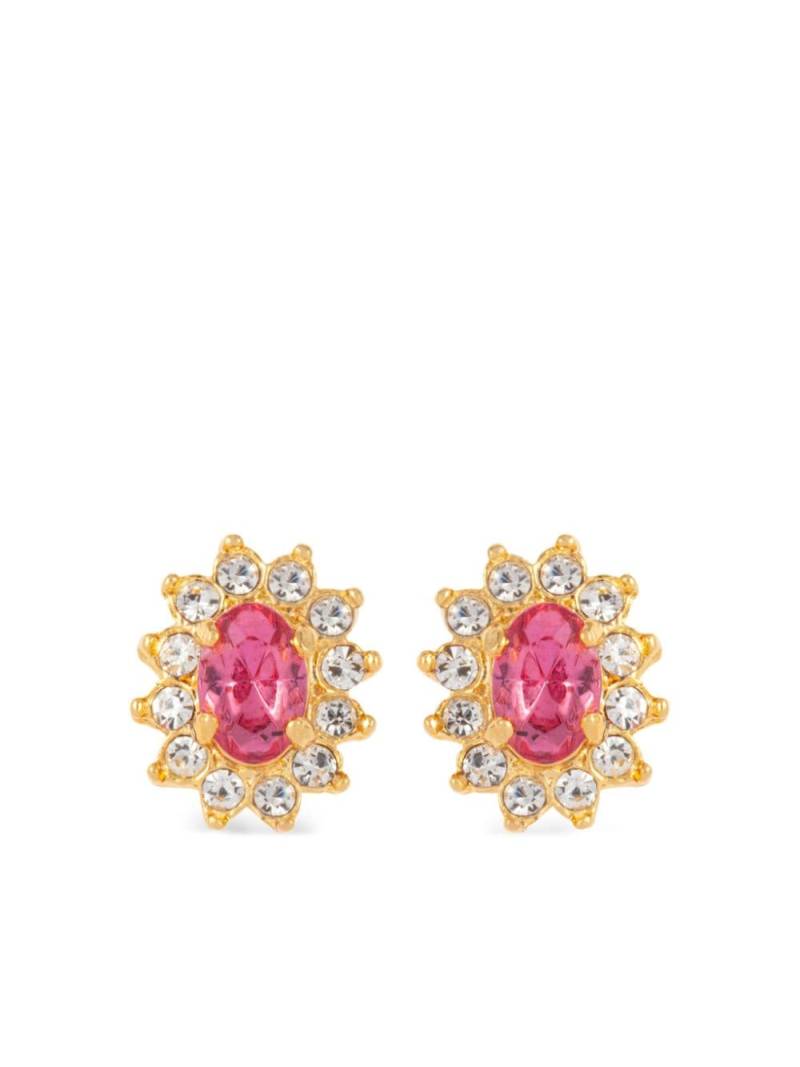 Susan Caplan Vintage 1980s crystal-embellished stud earrings - Gold von Susan Caplan Vintage