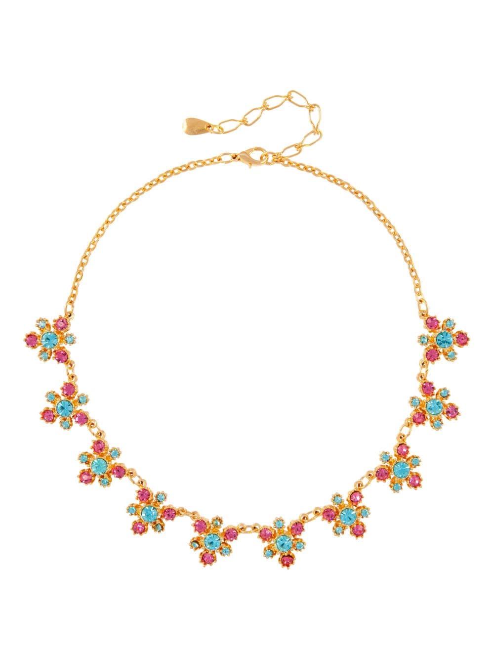 Susan Caplan Vintage 1980s floral crystal-embellished necklace - Gold von Susan Caplan Vintage