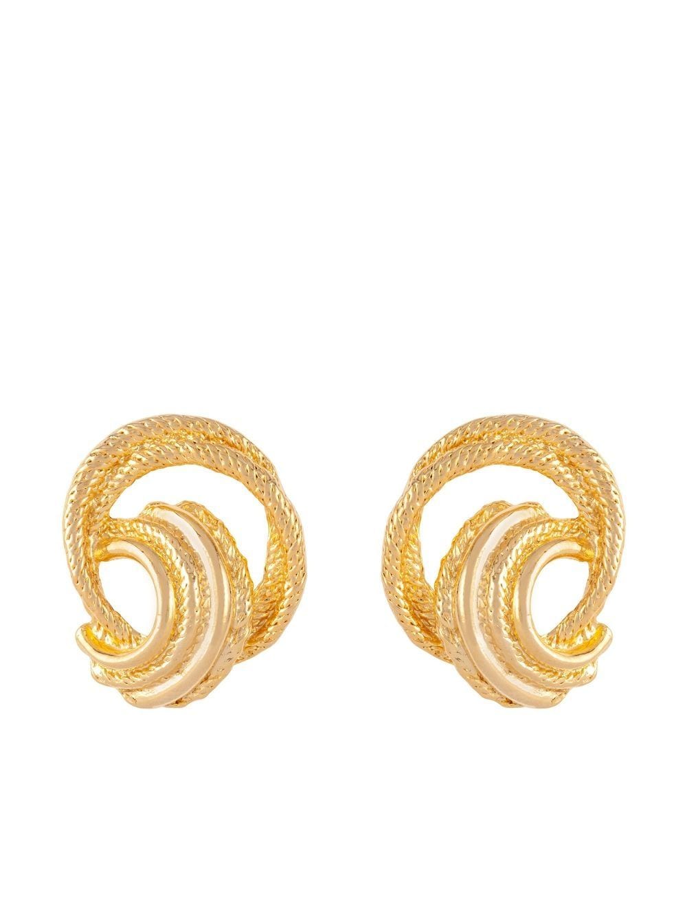 Susan Caplan Vintage 1980s knot-detail clip-on earrings - Gold von Susan Caplan Vintage