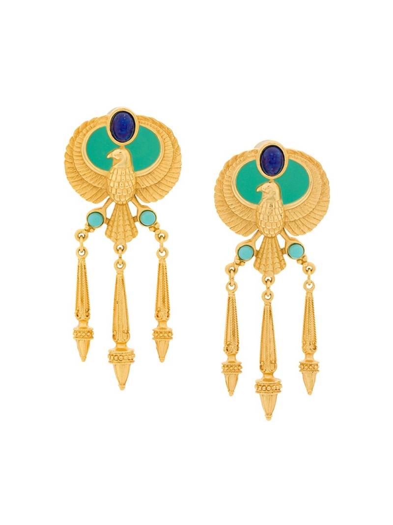 Susan Caplan Vintage 1990s Vintage Elizabeth Taylor Egyptian Earrings - Gold von Susan Caplan Vintage