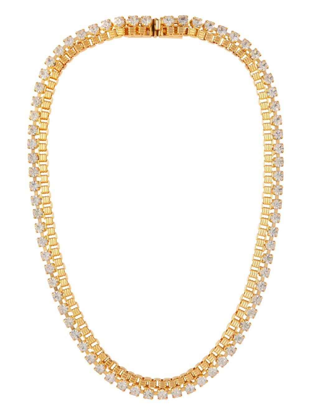 Susan Caplan Vintage 1990s crystal-embellished chain necklace - Gold von Susan Caplan Vintage