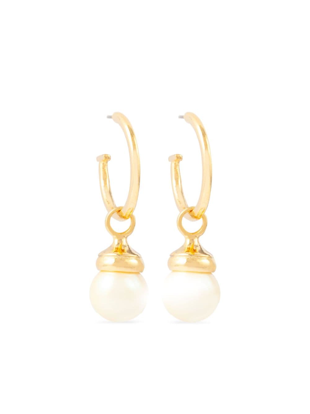 Susan Caplan Vintage 1990s faux-pearl hoop earring set - Gold von Susan Caplan Vintage