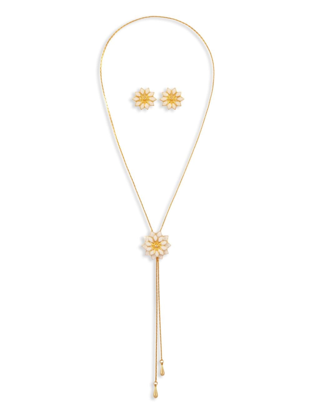 Susan Caplan Vintage 1990s pre-owned floral necklace and earrings set - Gold von Susan Caplan Vintage