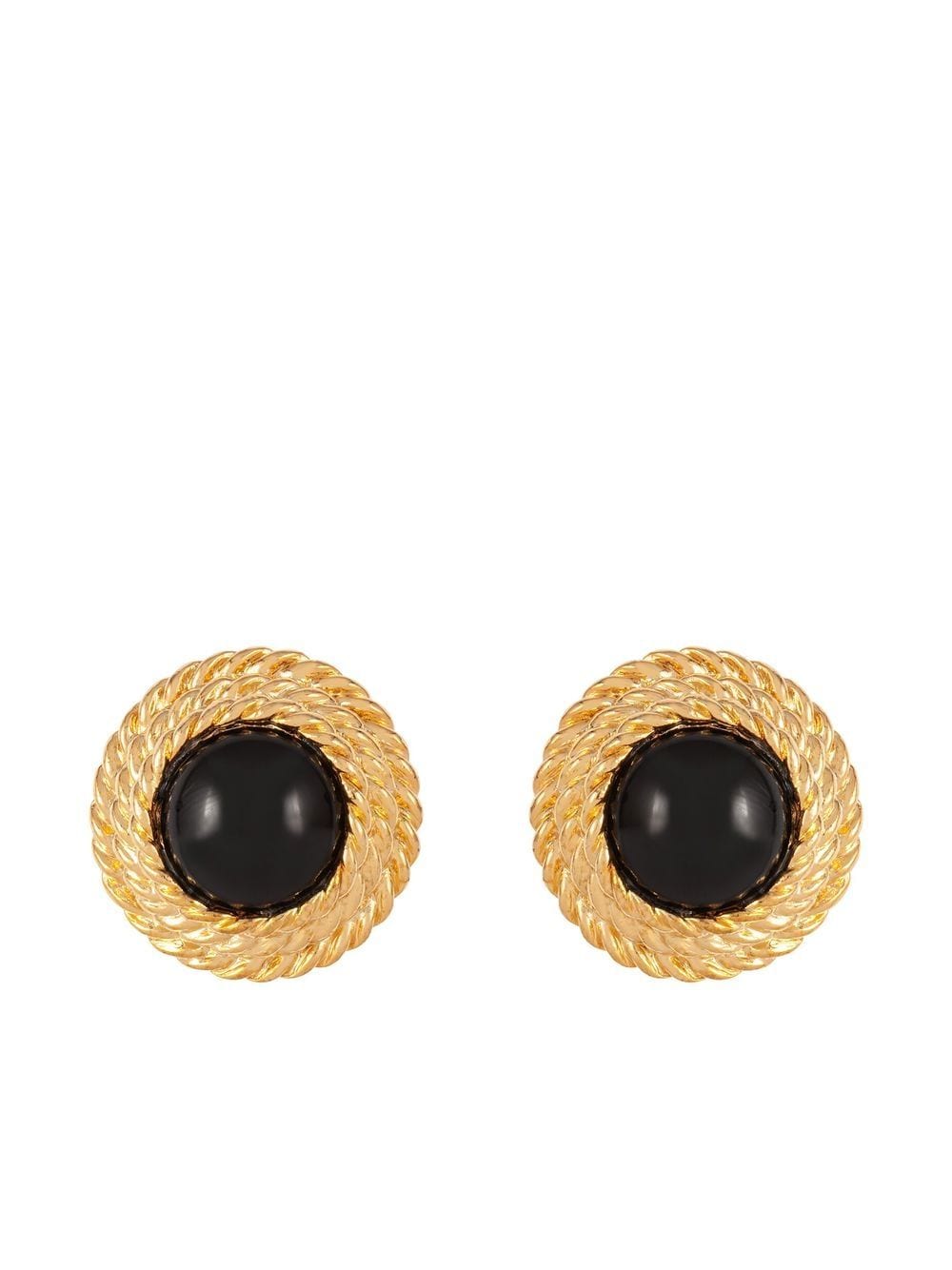 Susan Caplan Vintage 1990s twist-detailing clip-on earrings - Gold von Susan Caplan Vintage