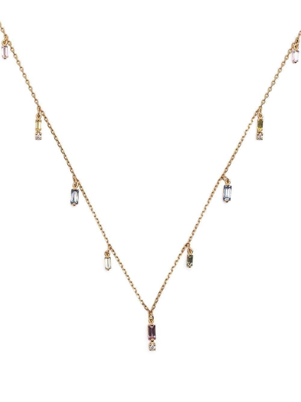 Suzanne Kalan 18kt gold Pastel Dangle diamond necklace von Suzanne Kalan
