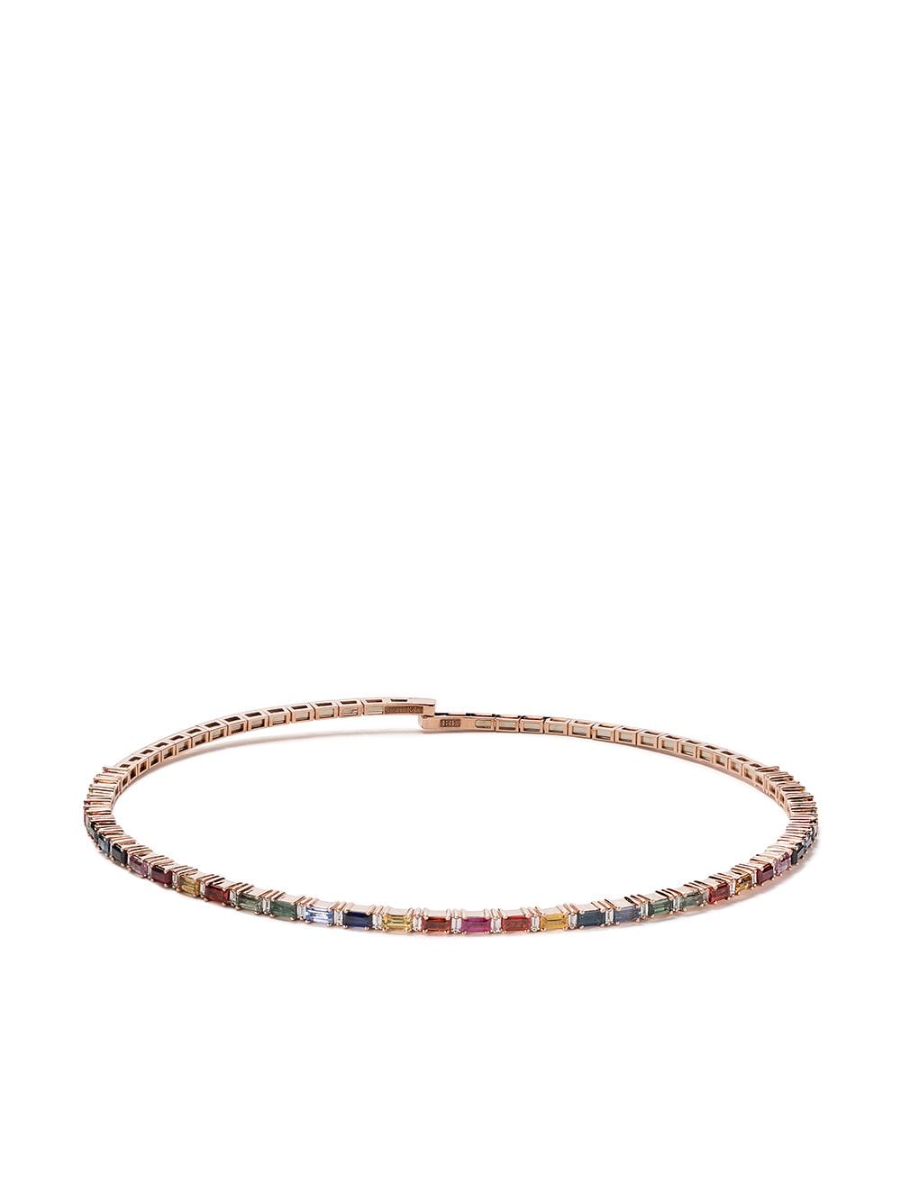 Suzanne Kalan 18kt rose gold, diamond and sapphire Rainbow choker - Pink von Suzanne Kalan